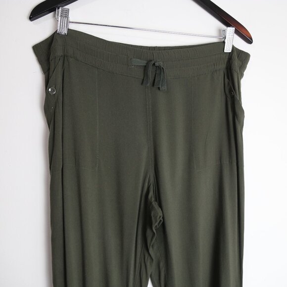 Aritzia Tna Ion Jogger Olive Green Drawstring Pants Cuffed Ankle Size XS - Picture 2 of 8
